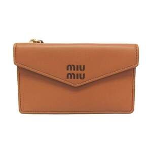 Miu Miu FINE CALF LOGO Coin Card Holder 5MF060 Women's Leather Coin Purse/coi...
